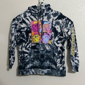 SPONGEBOB Tie Dye Pullover Hoodie Size L